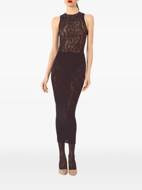 Wolford Infinite Rose floral-pattern bodysuit Brown 793494870