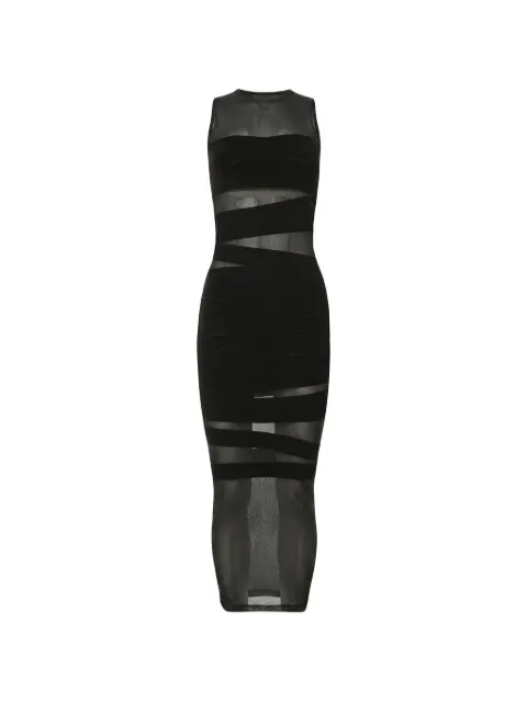 Wolford sheer-opaque sleeveless midi dress Black 572189180