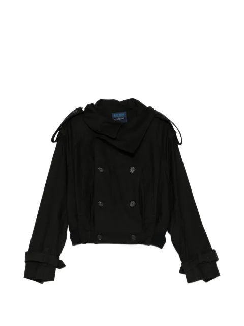 Yohji Yamamoto double-breasted cropped jacket Black FVJ50007