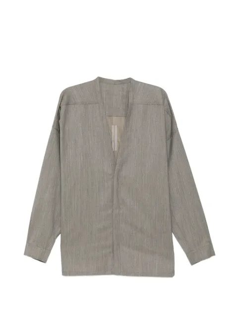 Rick Owens collarless long-sleeve shirt Grey RU02F4294WME178