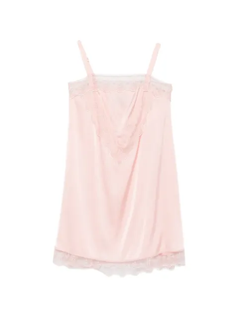Simone Rocha lace-trim mini dress Pink 74931009