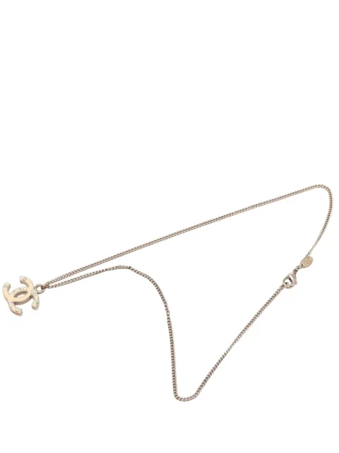 CHANEL Pre-Owned 2007 CC Gold Plated Enamel and Strass Pendant Necklace costume necklace Gold LCFBHCK0GXILXO8J