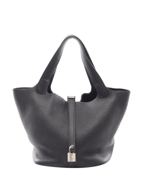 Hermès Pre-Owned 2021 Clemence Picotin Lock 22 handbag Black OB1YC00LOOPAWL62