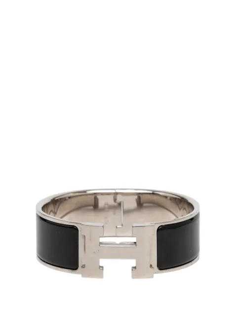 Hermès Pre-Owned 2000-2026 Wide Enamel Clic Clac H Bracelet PM costume bracelet Black BGXR5Z64E2VXSWEE