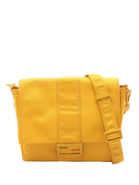 Fendi Pre-Owned 2010-2026 Medium Econyl Nylon Baguette crossbody bag Yellow 9RQGQ70M2P7MHC8E