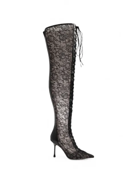 Jimmy Choo Scarlett lace-up over-the-knee boots Black SCARLETTOTK95GNW