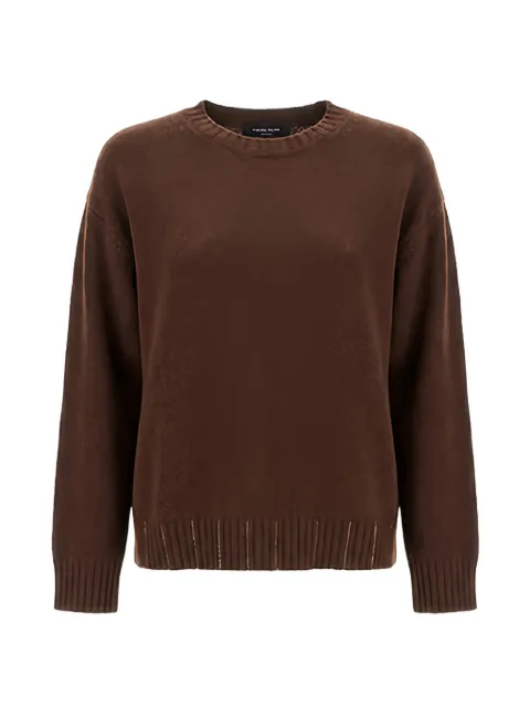 Fabiana Filippi bead-embellished knitted sweater Brown MAD216F0280000M281