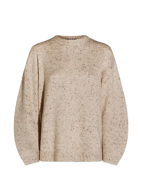 Fabiana Filippi flecked-knit crew-neck sweater Neutrals MAD216F0160000M258