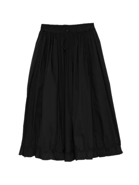 Yohji Yamamoto gathered midi skirt Black FVS52006