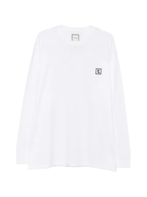 Wooyoungmi logo-print long-sleeve T-shirt White W261TS51