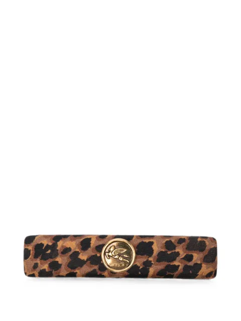 ETRO Pegasus leopard-print hair clip Brown WF6B0003AS114