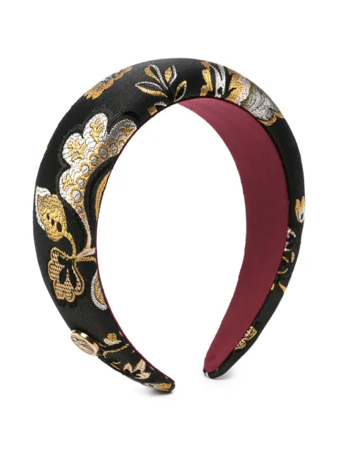 ETRO floral-jacquard padded headband Black WF6A0003AA116