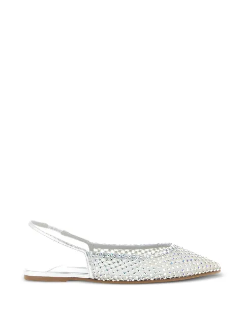 Le Silla Gilda crystal-embellished ballet flats Silver 9034D020MTPPCAZ985
