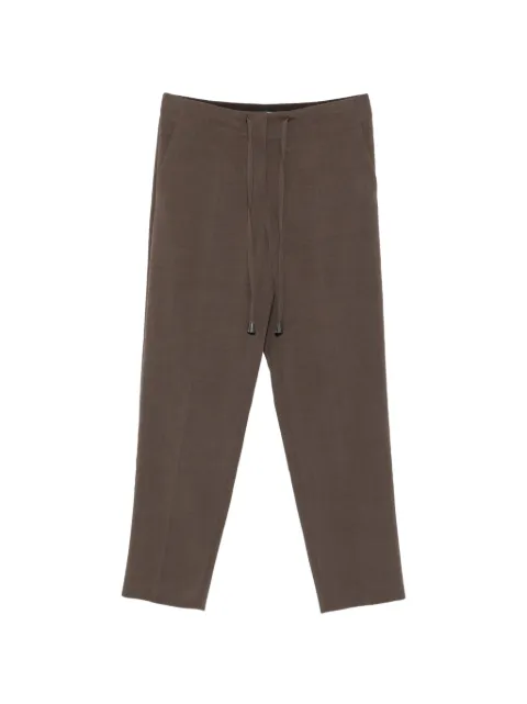 Giorgio Armani drawstring straight-leg trousers Grey GW003474TE23029