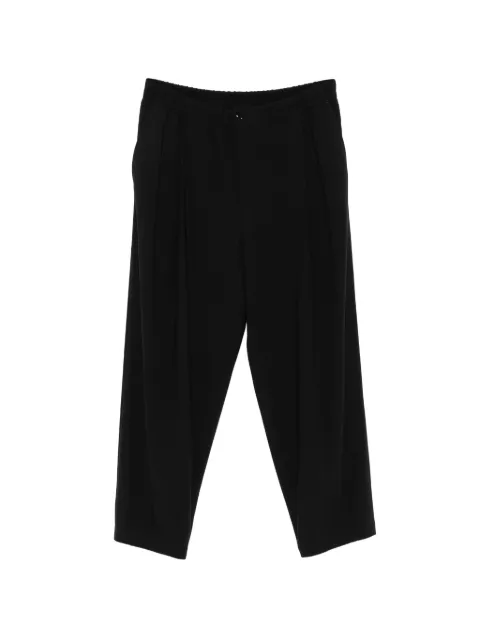 Giorgio Armani elasticated-waistband straight-leg trousers Blue GM002253TE10043