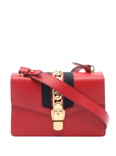 Gucci Pre-Owned 2000-2015 Small Calfskin Sylvie Web satchel Red RJRB7EFI9SGL0BO1