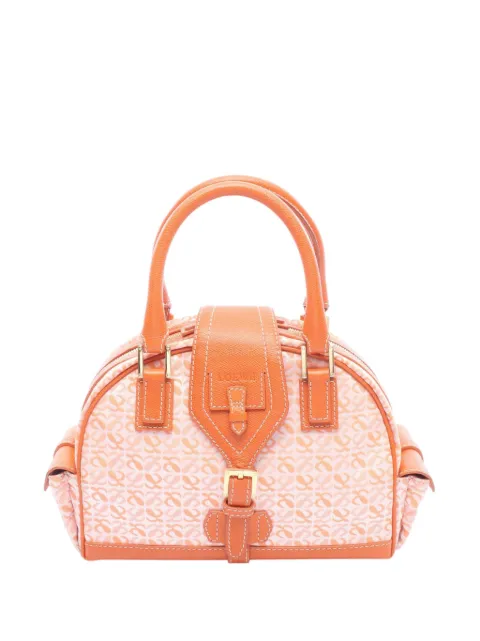 Loewe Pre-Owned 2000-2026 Small Anagram Canvas Bowling Bag handbag Orange 5O2ZMI7VBO5IP4R3