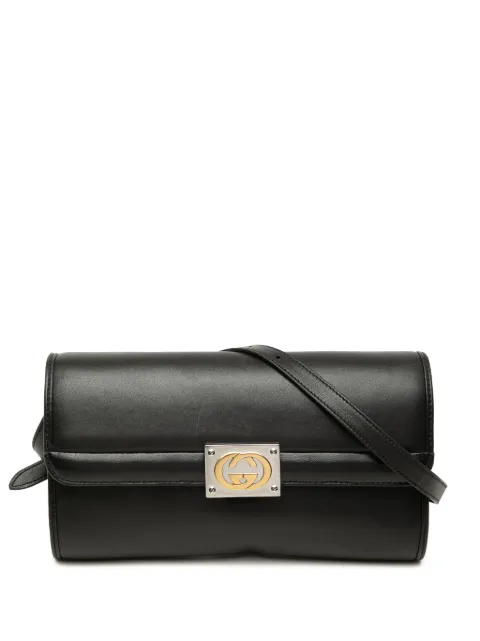 Gucci Pre-Owned 2016-2026 Calfskin Linea Matisse Interlocking G crossbody bag Black XRQEYJIA32J0YTK8