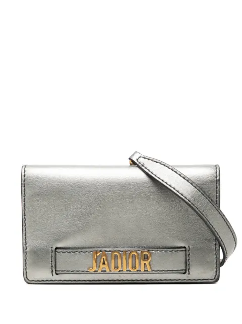 Christian Dior Pre-Owned 2017 Metallic Calfskin JAdior Clutch with Chain crossbody bag Silver 7PKF5R5MNLWP38IG