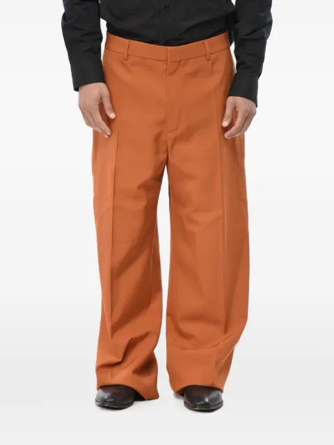 Off-White wool trousers Orange OMCO024F23FAB0052727