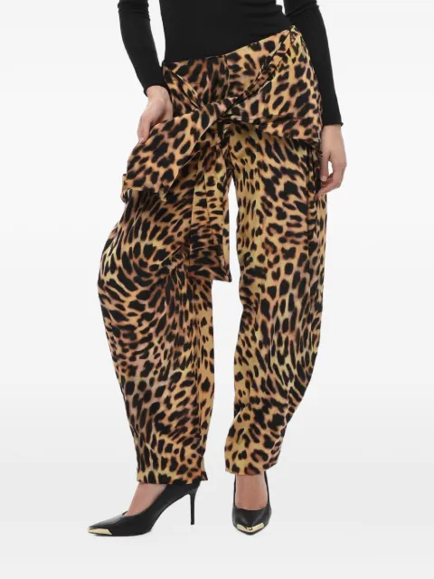 Stella McCartney leopard-print silk trousers Neutrals 6400143AS200