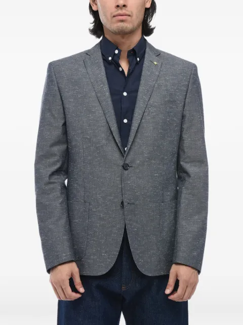 Corneliani single-breasted cotton blazer Grey 85XZ430166906001