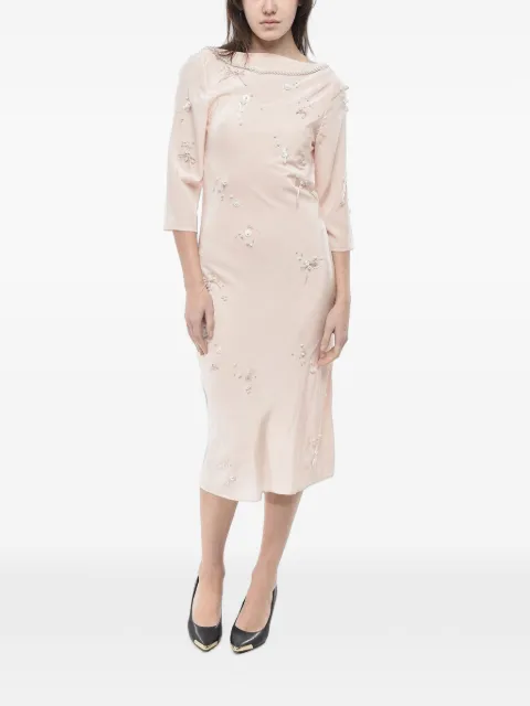 Bernadette sequin-embellished faux-pearl midi dress Pink HS25RTWMDRESSPEAEMBF79