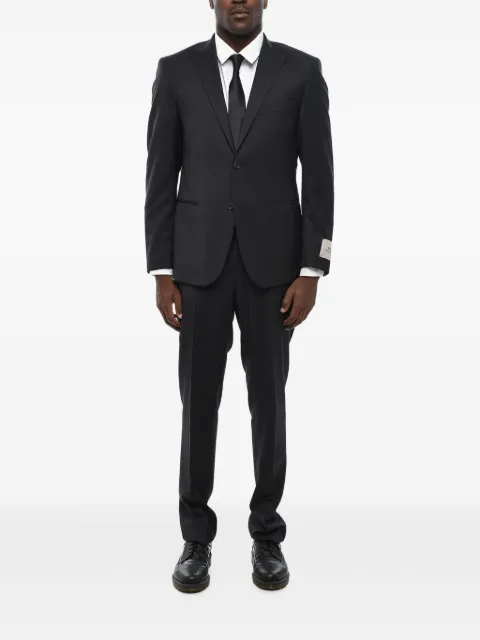 Corneliani peak-lapel single-breasted suit Black 277R982768303021