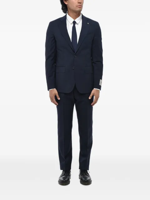 Corneliani single-breasted virgin wool suit Blue 277Z632768325002