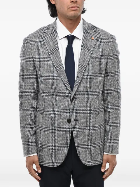 Corneliani Circle checked single-breasted blazer Grey 91XH083116938004