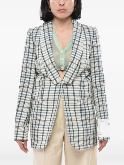 Off-White check-pattern blazer White OWEF029S19D700449900