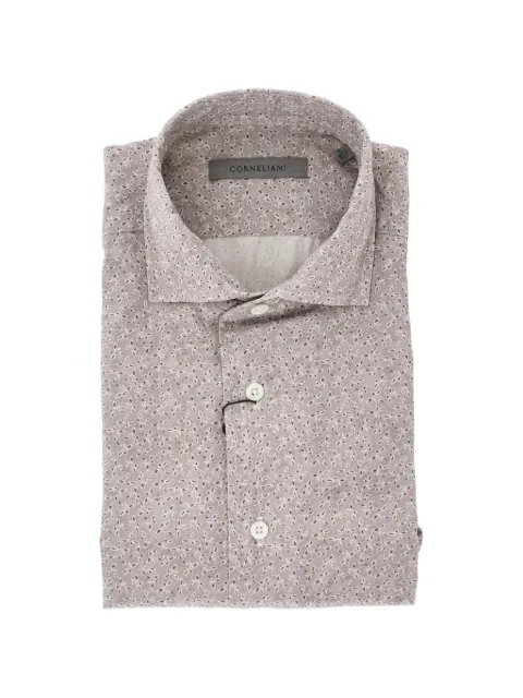 Corneliani patterned french-collar shirt Pink 91P1263111921077