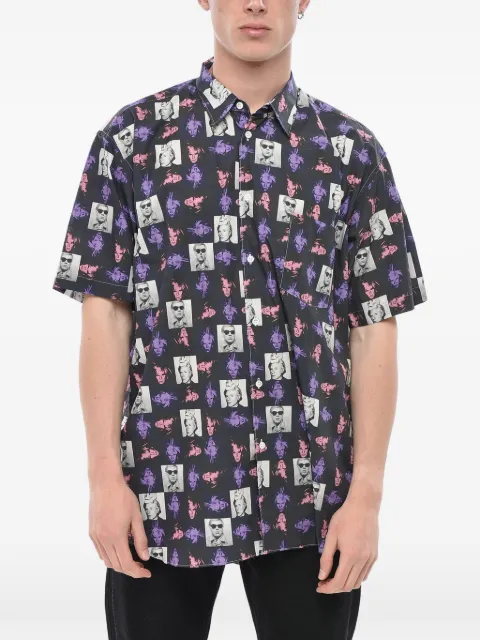 Comme Des Garçons Shirt Andy Warhol printed cotton shirt Black FMB002S241