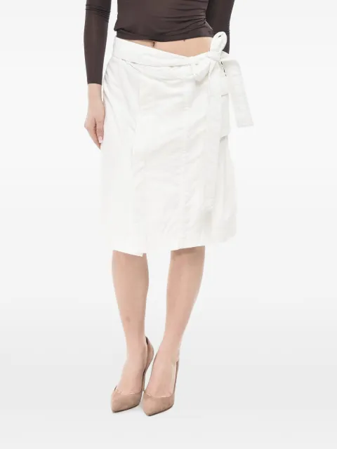 Ferragamo belted midi skirt White 13G732