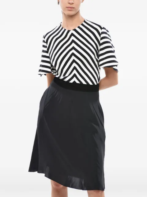 Stella McCartney striped short-sleeve midi dress Black 600870SOA48