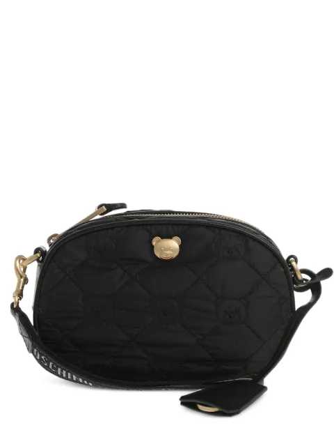 Moschino Teddy-detail quilted cross body bag Black 74228208B155520