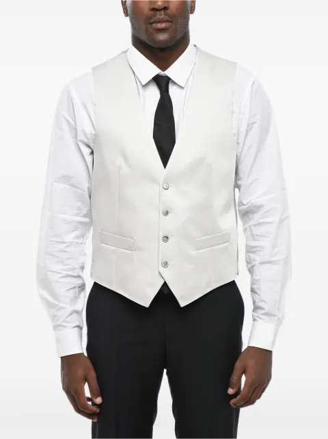 Corneliani V-neck button-up waistcoat Neutrals 83CZ729167100016
