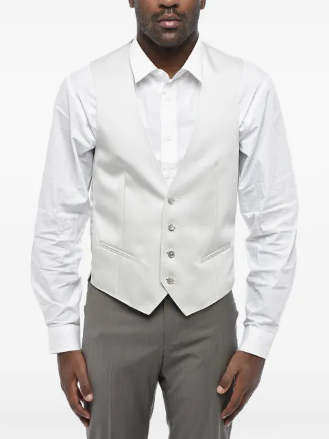 Corneliani satin welt-pocket waistcoat Grey 83CZ359167100016
