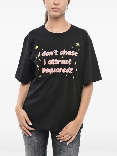 DSQUARED2 logo-print jersey T-shirt Black S72GD0537D20020