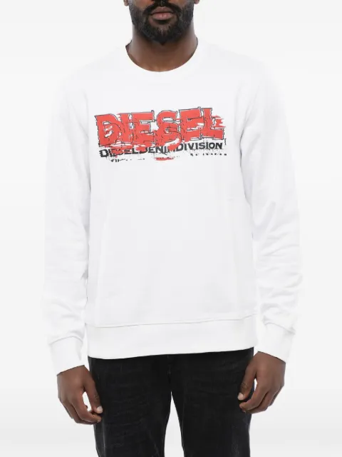 Diesel sweatshirt with glitchy logo White A125050HAYT