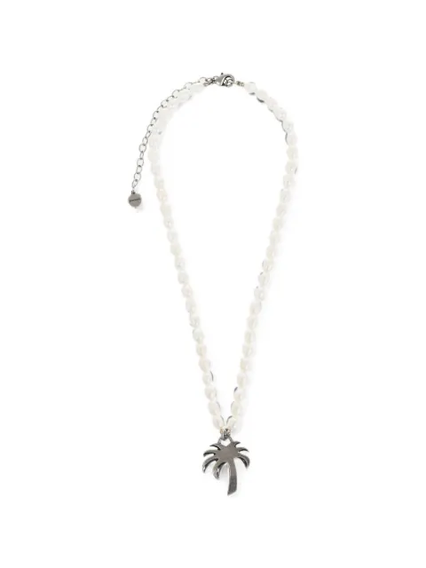 Palm Angels cultured pearl palm tree necklace White PMOB093F23MAT0010372