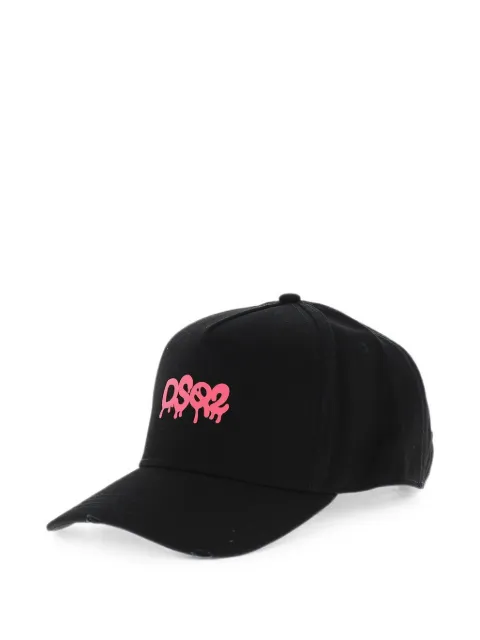 DSQUARED2 solid baseball cap with fluorescent logo Black S83BCW0117SJ05C000012124