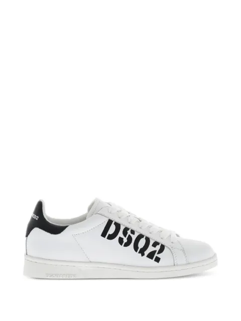 DSQUARED2 Boxer logo-print leather sneakers White S83SNW0375SJ01502580M072