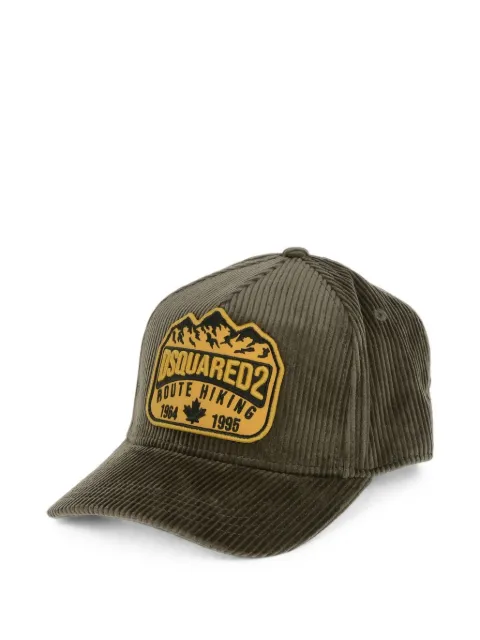 DSQUARED2 ribbed embroidered-patch baseball cap Green S82BCM0822SJ10900001