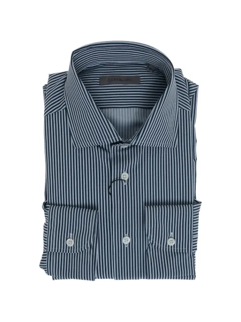 Corneliani striped wrinkle-free shirt Blue 27P1782581489004