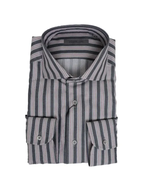 Corneliani striped French-collar shirt Grey 27P1029981328002