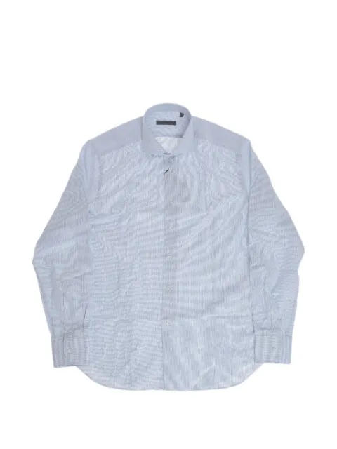 Corneliani striped cotton shirt Blue 27P1022581322001