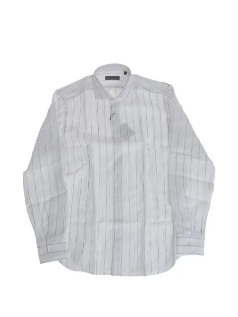 Corneliani striped linen shirt White 27P1022581332080