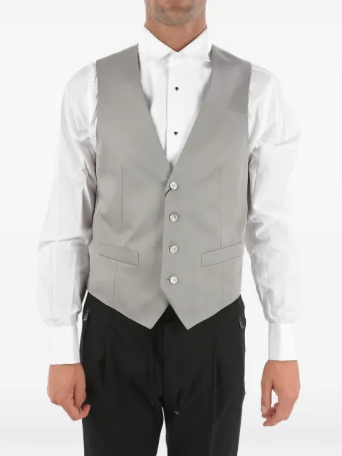Corneliani single-breasted satin waistcoat Grey 83CZ729167100022