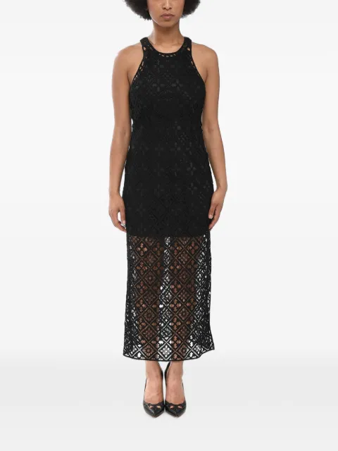 Off-White crochet-knit sleeveless dress Black OWDB366G23KNI0011000